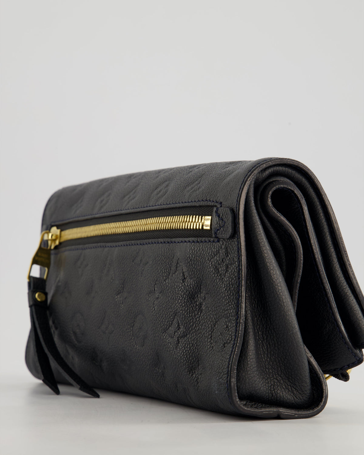 Louis Vuitton Navy Petillante Clutch Bag with Empreinte Leather and Gold Hardware