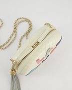 Chanel Cruise 2019 "La Pausa" Crossbody Bag with Champagne Gold Hardware and Tassel Detail
