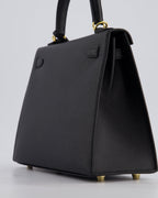 *HOLY GRAIL* Hermès Kelly 25cm Sellier Bag in Black Epsom Leather with Gold Hardware