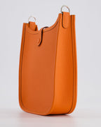 Hermès Mini Evelyne 16 Bag in Feu Clemence Leather with Palladium Hardware