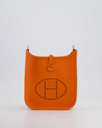 Hermès Mini Evelyne 16 Bag in Feu Clemence Leather with Palladium Hardware
