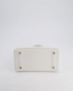 Hermès Birkin 25cm Bag in New White Swift Leather with Gold Hardware