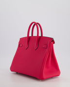 *RARE* Hermès Birkin 25cm Bag in Rose Mexico Togo Leather with Palladium Hardware