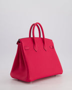*RARE* Hermès Birkin 25cm Bag in Rose Mexico Togo Leather with Palladium Hardware