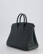 Hermès Birkin 25cm Retourne Bag in Vert Mangrove Togo Leather with Permabrass Hardware