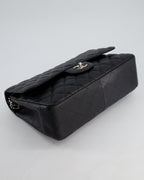 Chanel Black Jumbo Classic Double Flap Bag in Caviar Leather with Silver Hardware