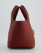 *HOT & RARE* Hermès Picotin Lock Bag 18cm in Rouge H Clemence Leather with Gold Hardware