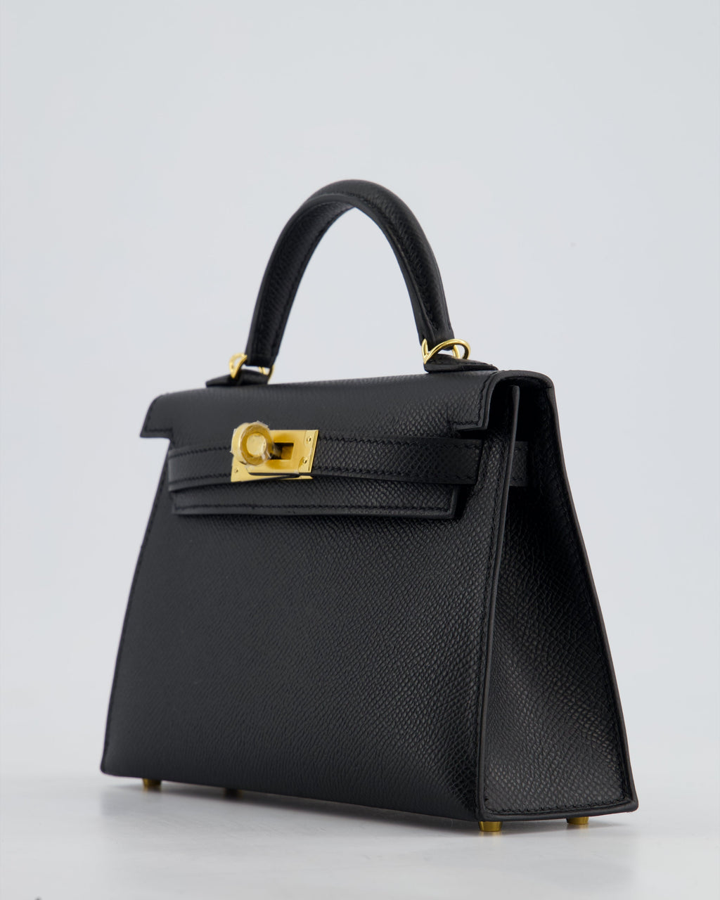 *HOT* Hermès Mini Kelly II 20cm Bag In Noir Epsom Leather with Gold Hardware