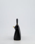 *HOT* Hermès Mini Kelly II 20cm Bag In Noir Epsom Leather with Gold Hardware