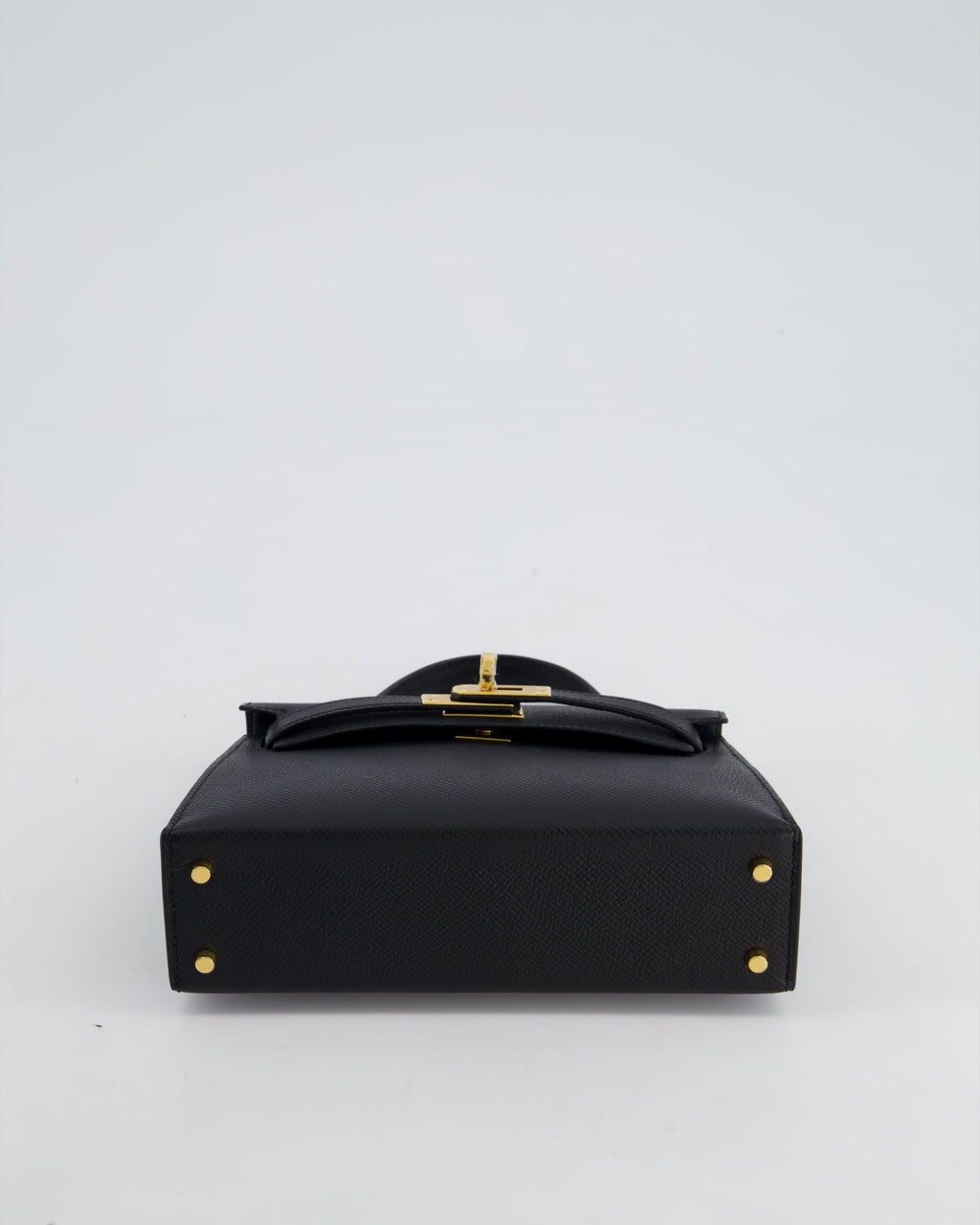 *HOT* Hermès Mini Kelly II 20cm Bag In Noir Epsom Leather with Gold Hardware