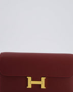 *HOT* Hermès Constance To Go Bag in Rouge H Epsom Leather with Gold Hardware