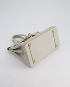 Hermès Birkin 25cm Retourne Bag in Gris Perle Togo Leather with Gold Hardware
