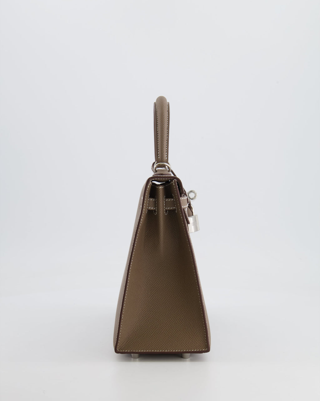 Hermès Kelly Sellier 25cm Bag in Etoupe Epsom Leather with Palladium Hardware