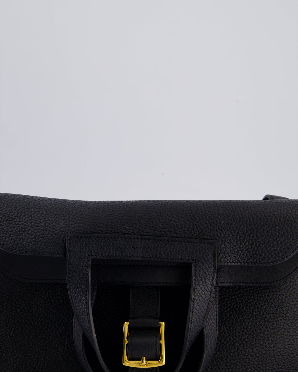 Hermes Halzan Bag 31cm in Noir Togo Leather with Gold Hardware RRP £4890