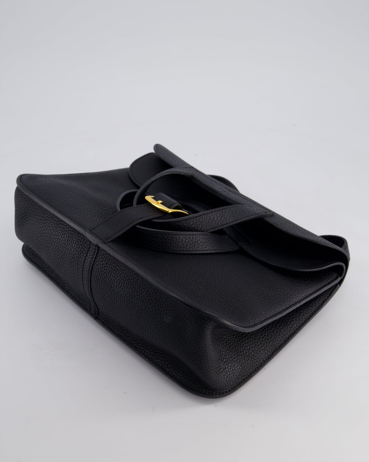 Hermes Halzan Bag 31cm in Noir Togo Leather with Gold Hardware RRP £4890