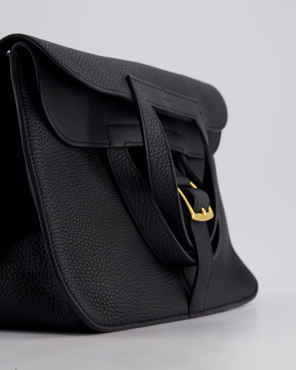 Hermes Halzan Bag 31cm in Noir Togo Leather with Gold Hardware RRP £4890
