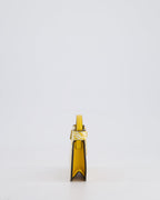 Fendi x Sarah Coleman Yellow Nano Peekaboo Bag with Gold Chain Strap