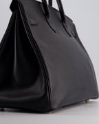 Hermès Birkin 35cm Retourne in Black Ardennes Leather with Gold Hardware