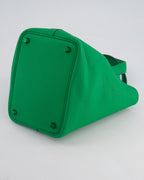 Hermès Picotin Lock 18cm in Bamboo Clemence Leather with Metallic Green Hardware