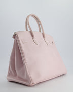 Hermès Birkin Bag 35cm in Rose Dragee Swift Leather with Palladium Hardware