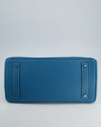 *COLLECTORS* Hermès Birkin JPG Bag in Bleu Jean Clemence Leather with Palladium Hardware