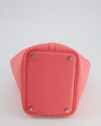 *HOT* Hermès Picotin Lock Bag 18cm in Rose Azalee Clemence Leather with Palladium Hardware