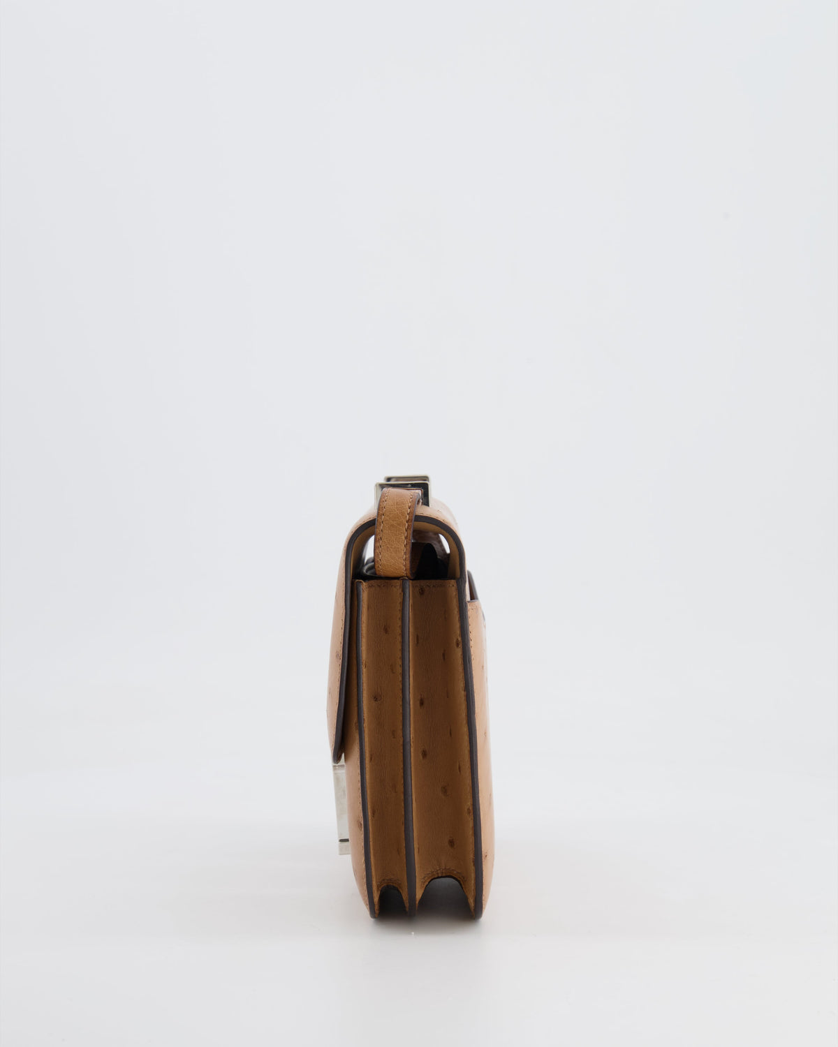 *FIRE PRICE* Hermès Constance III Mini 18cm Mirroir Bag in Chai Ostrich Leather with Palladium Hardware
