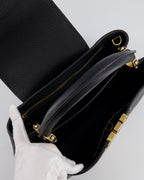 Louis Vuitton Capucines MM Bag in Black Leather and Beige Python Leather with Gold Hardware