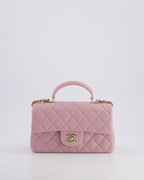 *HOT* Chanel Lilac Mini Rectangular Single Flap Bag in Lambskin Leather with Champagne Gold Hardware