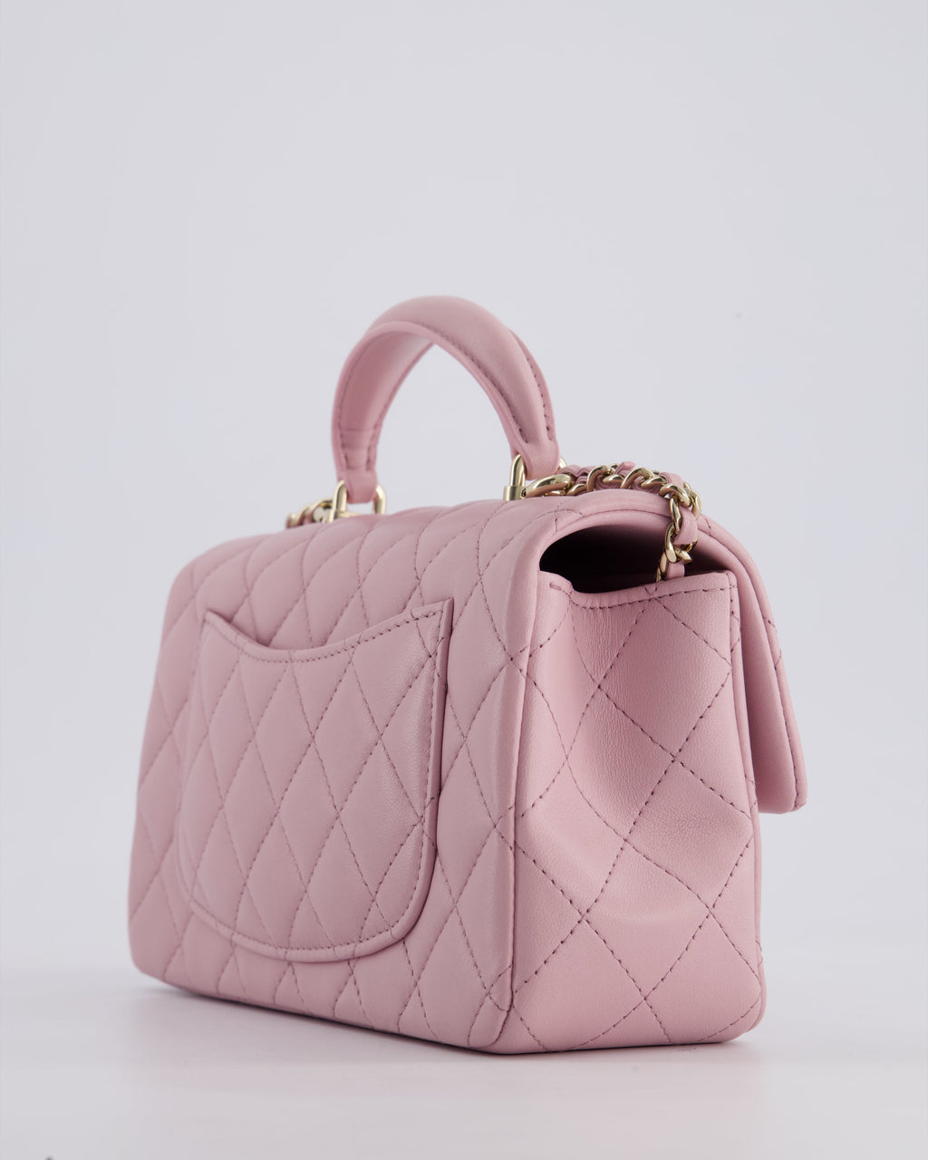 *HOT* Chanel Lilac Mini Rectangular Single Flap Bag in Lambskin Leather with Champagne Gold Hardware