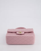 *HOT* Chanel Lilac Mini Rectangular Single Flap Bag in Lambskin Leather with Champagne Gold Hardware