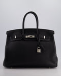 Hermès Birkin Bag 35cm Retourne in Noir Togo Leather with Palladium Hardware