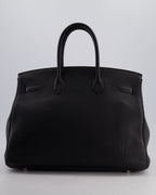 Hermès Birkin Bag 35cm Retourne in Noir Togo Leather with Palladium Hardware