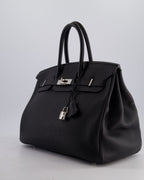 Hermès Birkin Bag 35cm Retourne in Noir Togo Leather with Palladium Hardware
