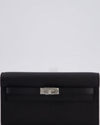 Hermès Kelly To Go Bag in Noir Epsom Leather with Palladium Hardware
