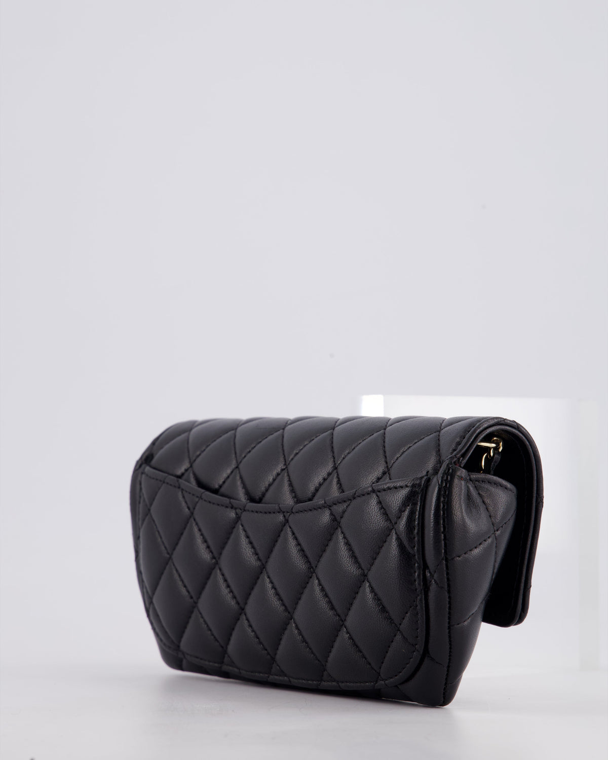 Chanel Black Lambskin Sunglasses Case on Chain Bag with Champagne Gold Hardware