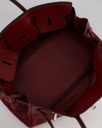 *COLLECTORS* Hermes Shoulder Birkin JPG Bag in Rouge H Clemence Leather with Palladium Hardware