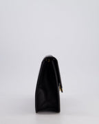 Chanel Vintage Black Medium Single Flap Bag in Lambskin Leather with 24K Gold Hardware