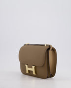 Hermès Constance III Mini 18cm Miroir Bag in Beige Weimar Swift Leather with Gold Hardware