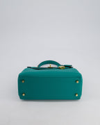 Hermès Kelly Retourne Bag 25cm in Bleu Lagon Togo Leather with Gold Hardware