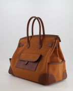 *RARE* Hermès Birkin Cargo 35cm Bag in Marron d'Inde Canvas and Swift Leather with Palladium Hardware