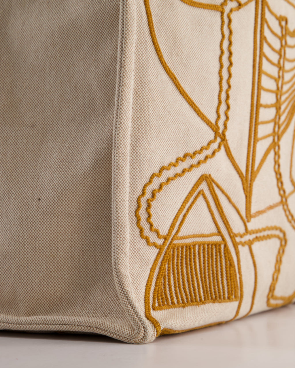 Hermes Beige Embroidered Thalassa Beach Tote Bag