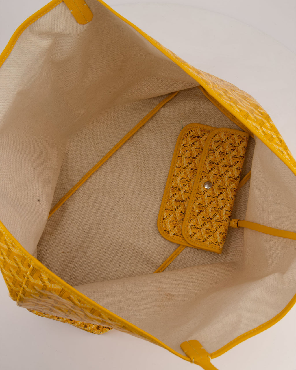 Goyard Saint Louis GM Yellow Personalised Shoulder Tote Bag