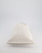 Bottega Veneta Large White Calfskin Leather Knot Clutch Bag