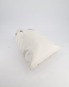 Bottega Veneta Large White Calfskin Leather Knot Clutch Bag