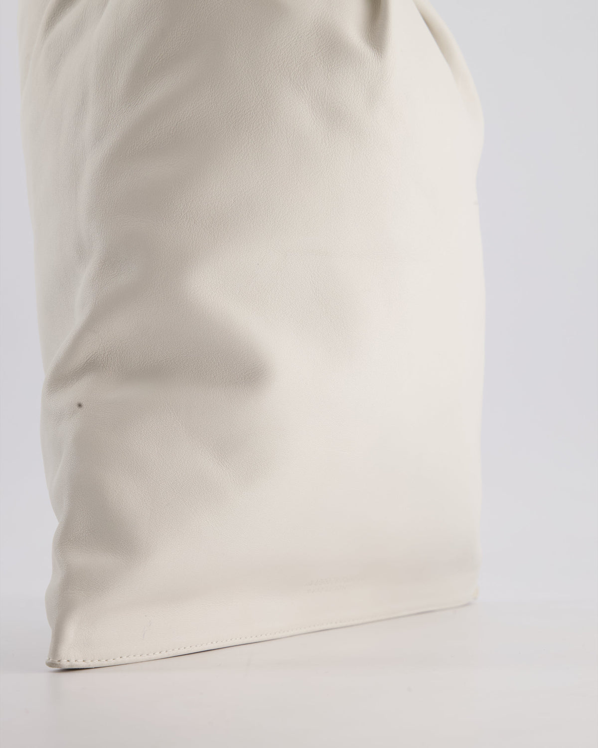 Bottega Veneta Large White Calfskin Leather Knot Clutch Bag
