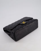 Chanel Black Jumbo Classic Single Flap Bag in Lambskin Leather with Gold Hardware