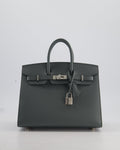 Hermès Birkin 25cm Sellier Bag in Vert Amande Togo Leather with Palladium Hardware