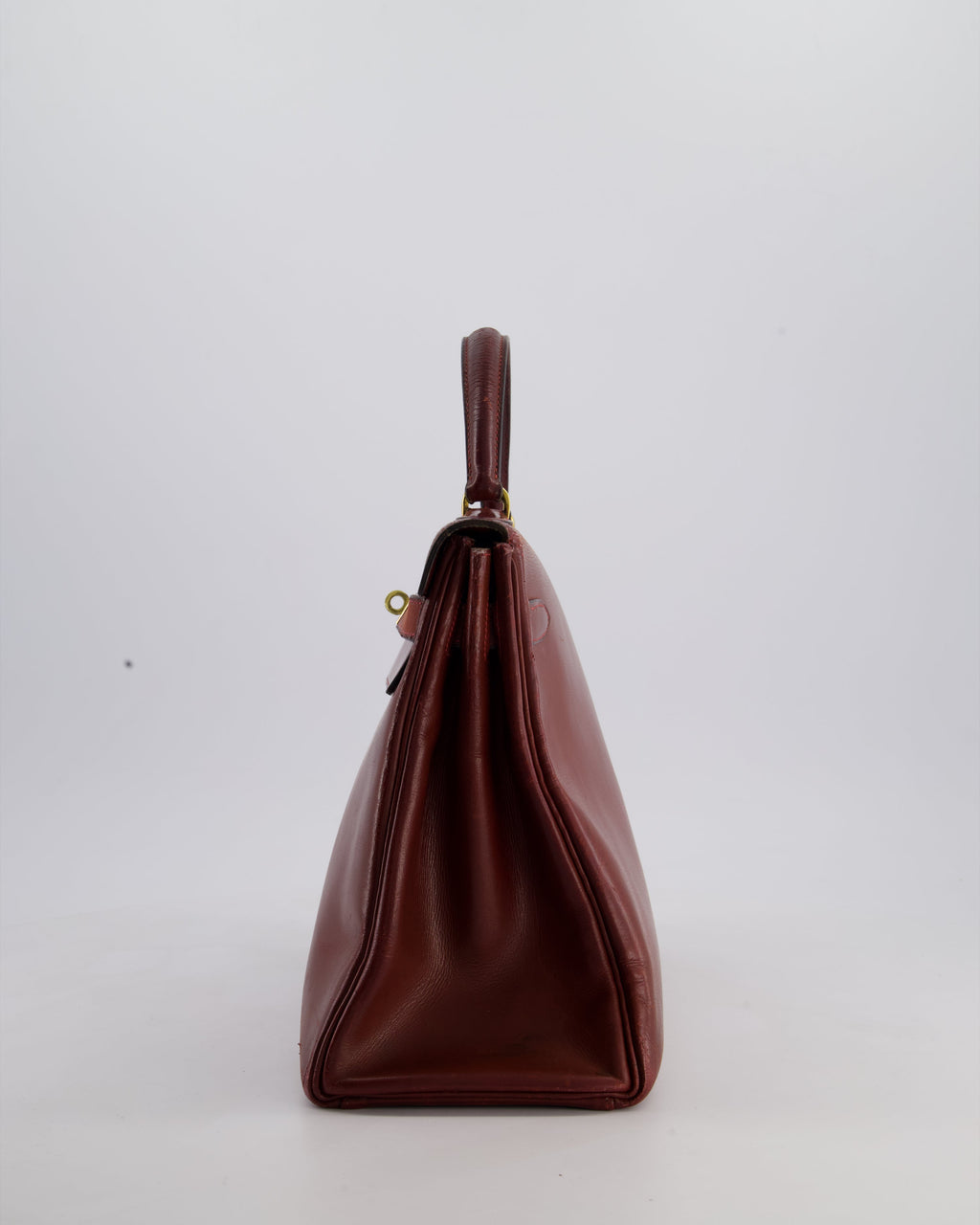 *FIRE PRICE* Hermès Vintage Kelly 32cm Bag in Rouge H Box Leather with Gold Hardware