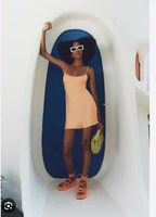 Cute Orange Homecoming Dress Back To School Dress Y2833